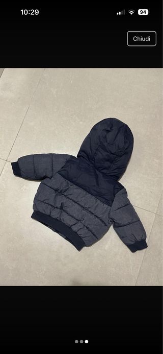 Giubbotto imbottito bambino 3/6 mesi