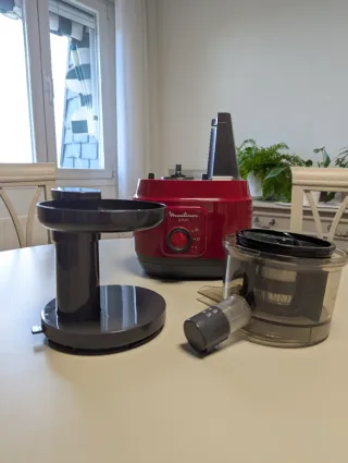 Licuadora Moulinex Juiceo Roja como nueva