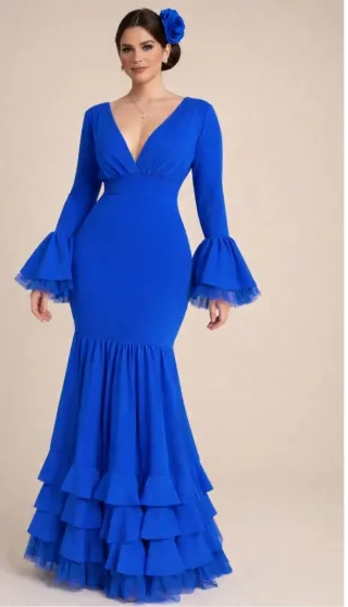 Traje Flamenca e varios colores Talla xs a XXL