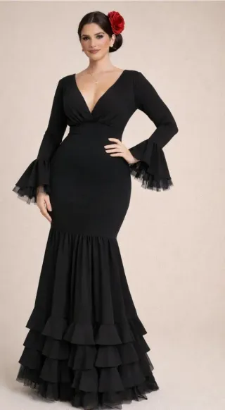 Traje Flamenca e varios colores Talla xs a XXL