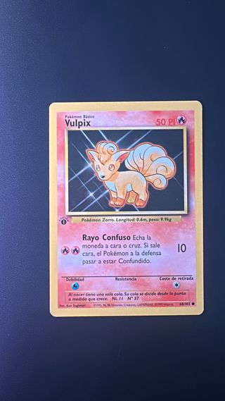 Cartas Pokémon Vulpix y Diglett 1ª Ed 1999 Español