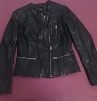 Chaqueta de piel ONLY negra