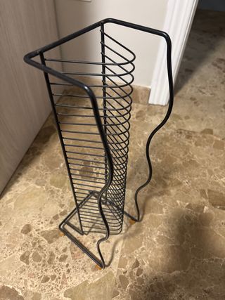Porta CDs metálico negro