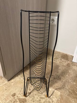 Porta CDs metálico negro