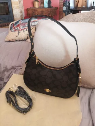 Bolso Coach New York Marrón café Nuevo