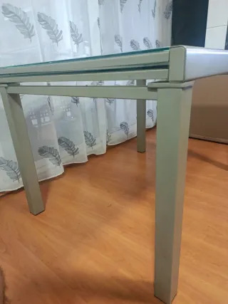 Mesa comedor cristal extensible
