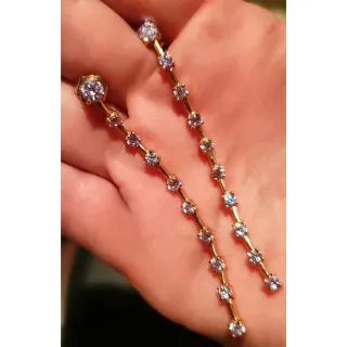 Orecchini argento 925 e zirconi, nuovi di negozio