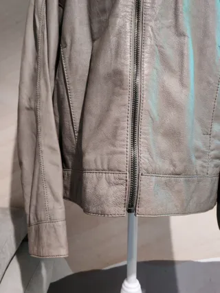 Bomber vera pelle grigio taglia L