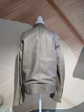 Bomber vera pelle grigio taglia L