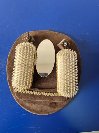 Set spazzole vintage con specchio