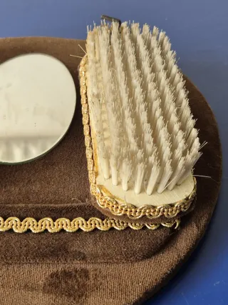 Set spazzole vintage con specchio