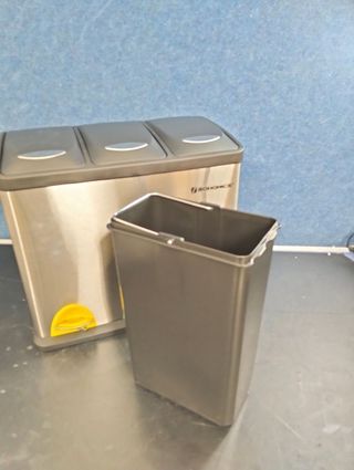 SONGMICS Cubo basura cocina 3×8L acero