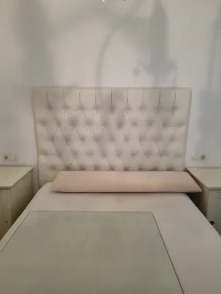 Cabecero polipiel blanco