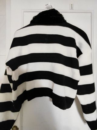 Jersey rayas cuello pelo talla S