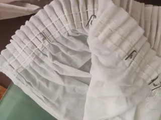 Cortinas blancas de etamin de algodón