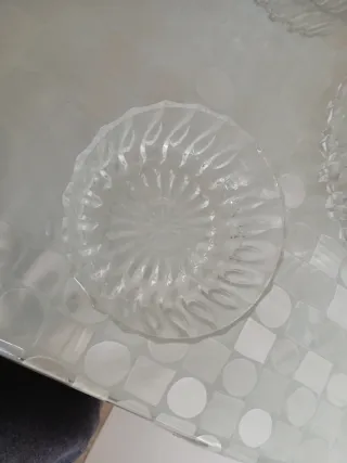 Juego cristal: cuenco grande y 6 pequeños