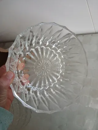 Juego cristal: cuenco grande y 6 pequeños