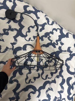 Lámpara Techo Metal Negra y Cobre