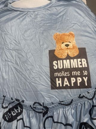 Pijama mujer talla XXXL oso Happy