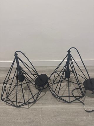 Lámpara Techo Colgante Acero Negro