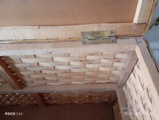 GRAN Baúl ratán mimbre y madera