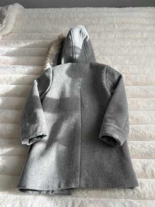 Abrigo niña vestir gris con capucha Talla 116cm 6
