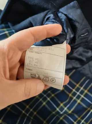 Cappotto Lana Nero Taglia L