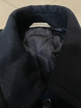 Cappotto Lana Nero Taglia L