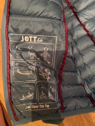 Chaqueta de plumas azul con capucha talla 8/10 año