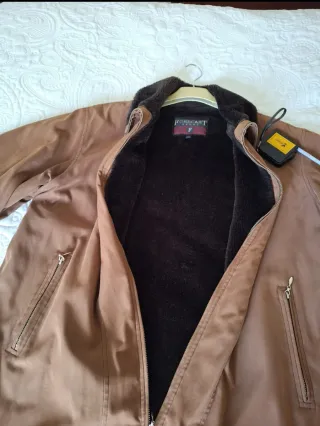 Chaquetón mujer tacto ante forrado pelo