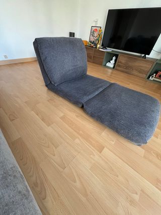 Sofá cama individual gris