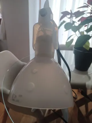 Lámpara de mesa estudio cristal y metal