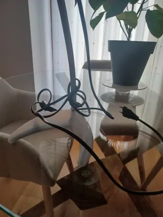 Lámpara de mesa estudio cristal y metal