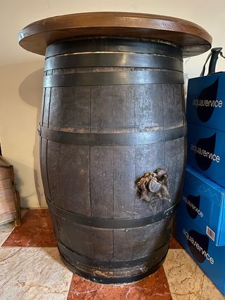 Mesa Barrica Madera y Metal