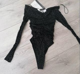 Body preto com brilho