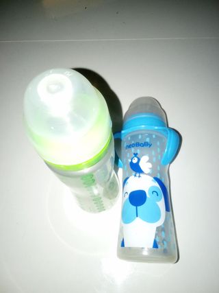 Set 2 Biberon NeoBaby Panda e Cane