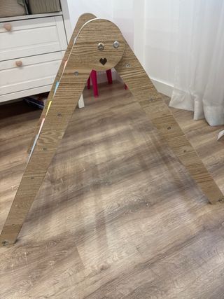 Triángulo de aprendizaje en madera