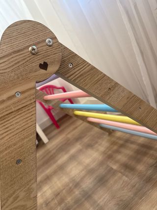 Triángulo de aprendizaje en madera