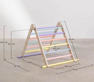 Triángulo de aprendizaje en madera