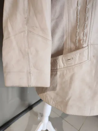 Giacca vera pelle beige Taglia M
