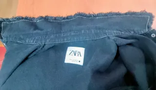 Chaqueta tejana Zara con flecos