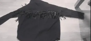 Chaqueta tejana Zara con flecos