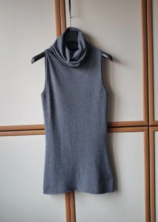 Sottogiacca collo alto grigio Made in Italy