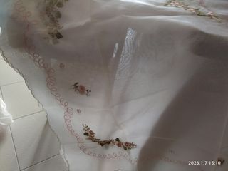 Tovaglia in organza vintage floreale