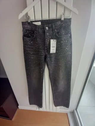 Zara Jeans Strass Talla 34 Out of stock