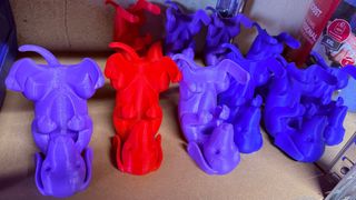 Cachorro Sostenedor Botella Vino Morado Rojo