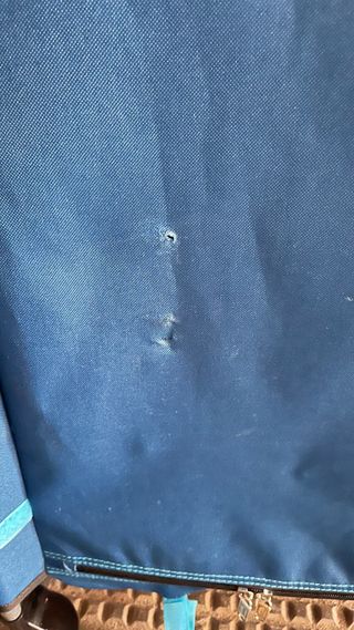 Mueble de camping plegable azul