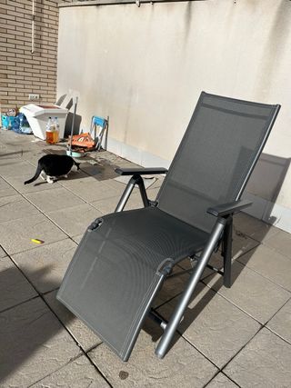 Hamaca reclinable jardín aluminio y textilene
