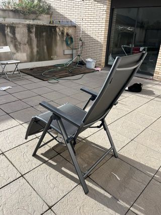 Hamaca reclinable jardín aluminio y textilene
