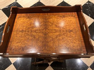 Mesa Mayordomo Henredon Natchez Madera Cuero